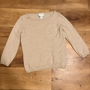 Oscar de la Renta Beige Crew Neck Sweater